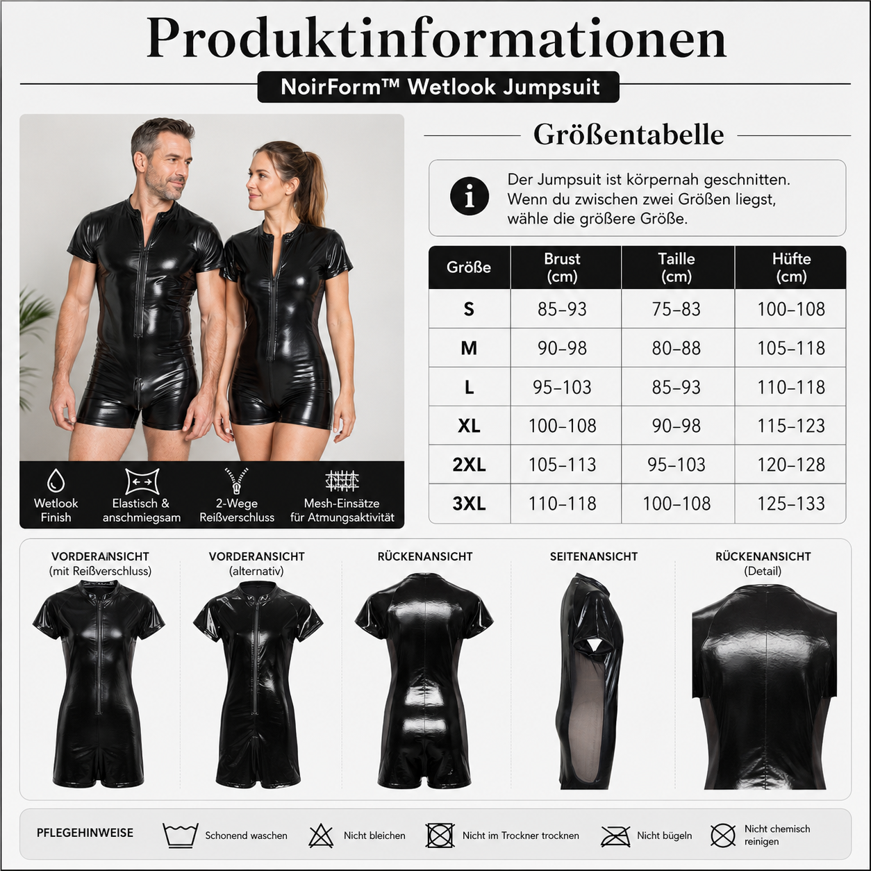 NoirForm™ Wetlook Jumpsuit