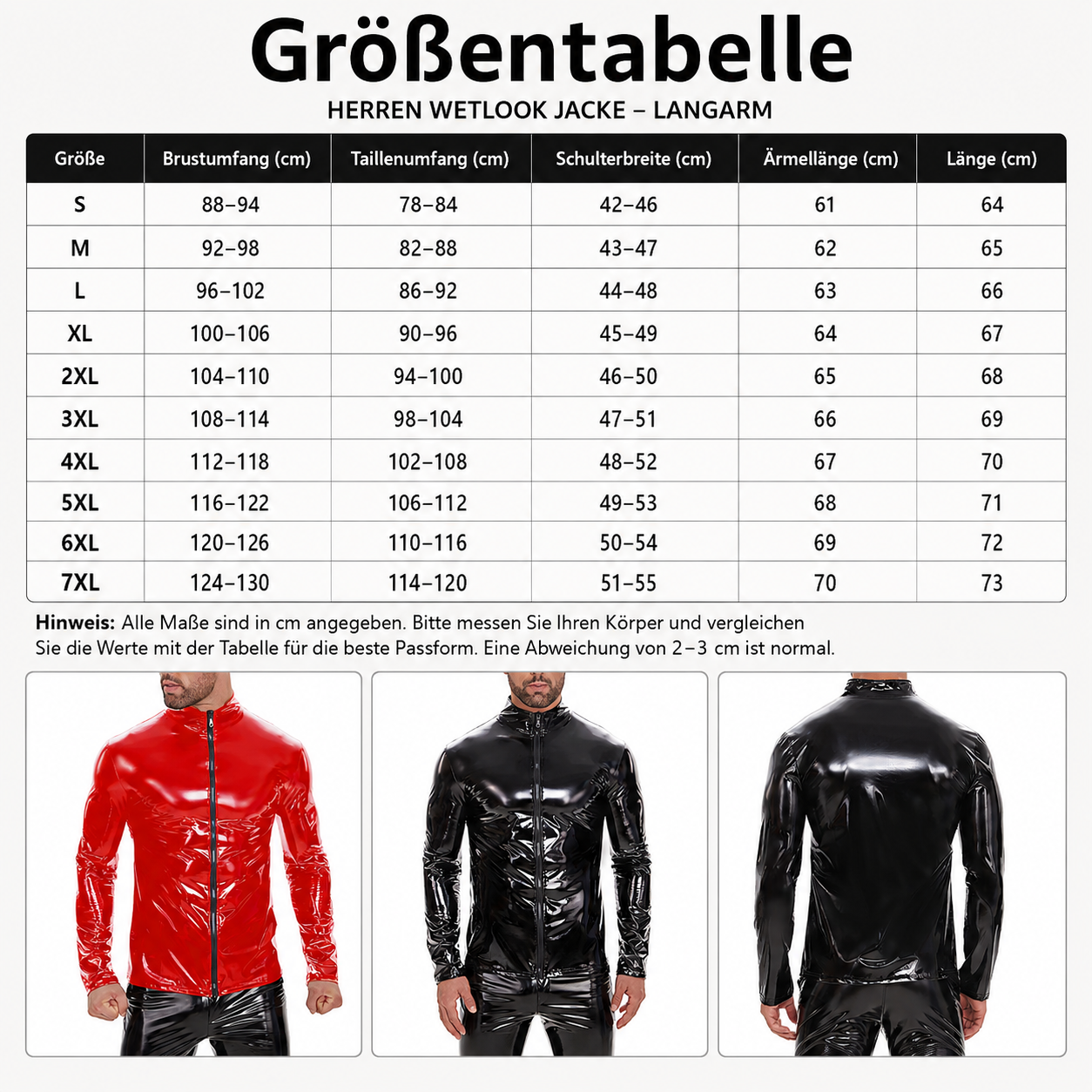 NoirShell™ Wetlook Jacke – Langarm