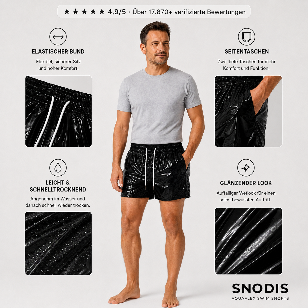 AquaFlex™ Swim Shorts