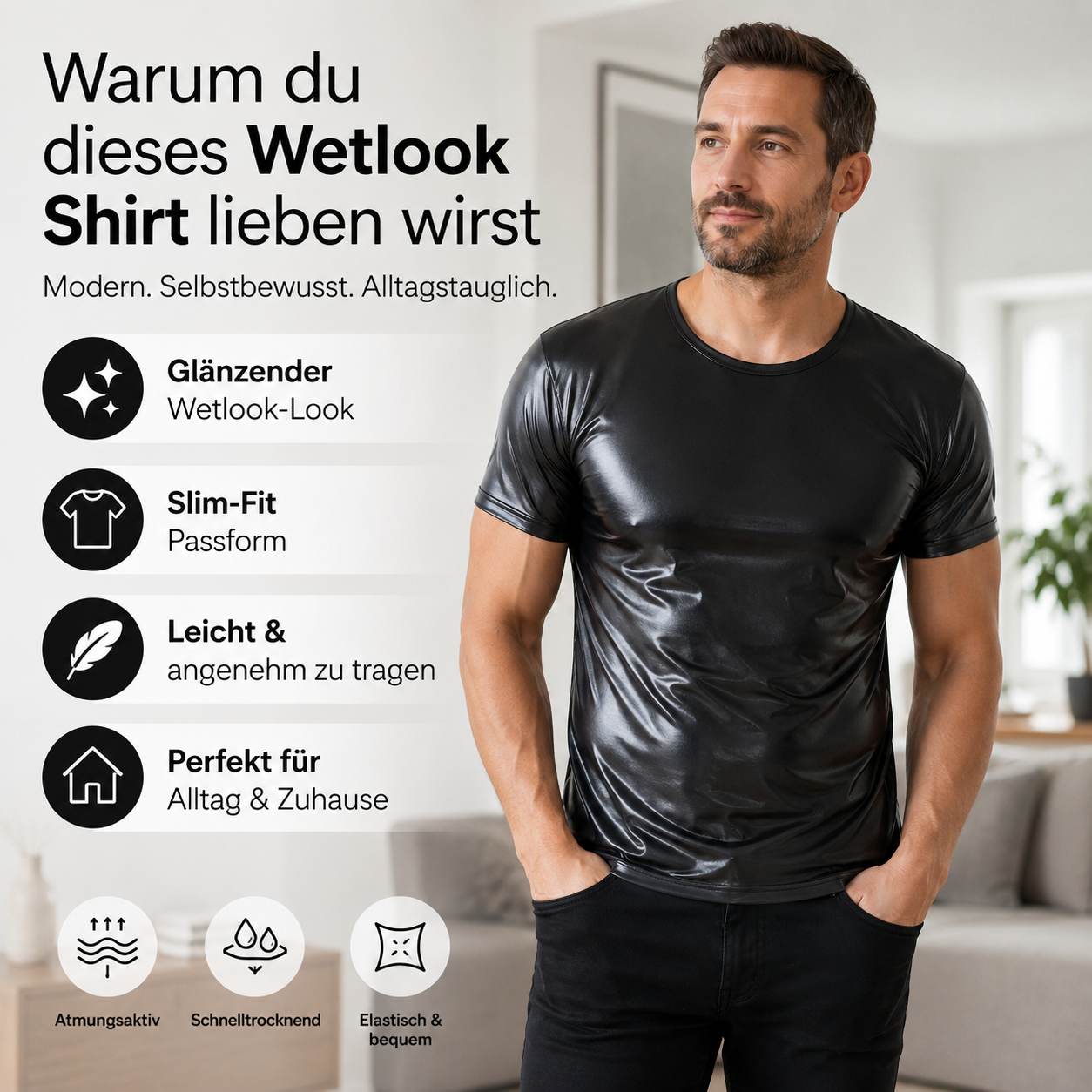 NoirFlex™ Wetlook Shirt