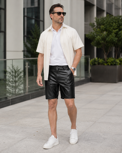 NoirStreet™ Kunstleder Shorts
