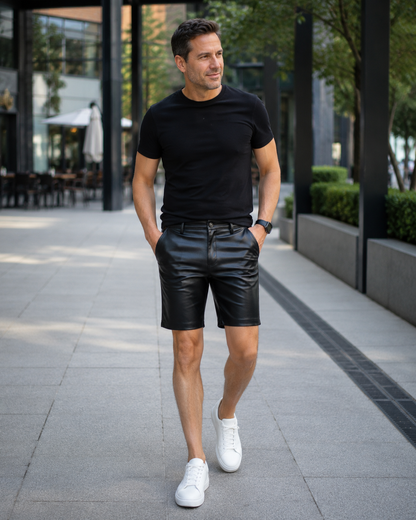 NoirStreet™ Kunstleder Shorts