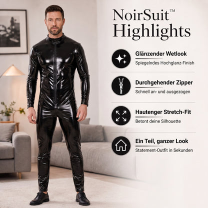 NoirSuit™ Wetlook Bodysuit Highlights | model:both