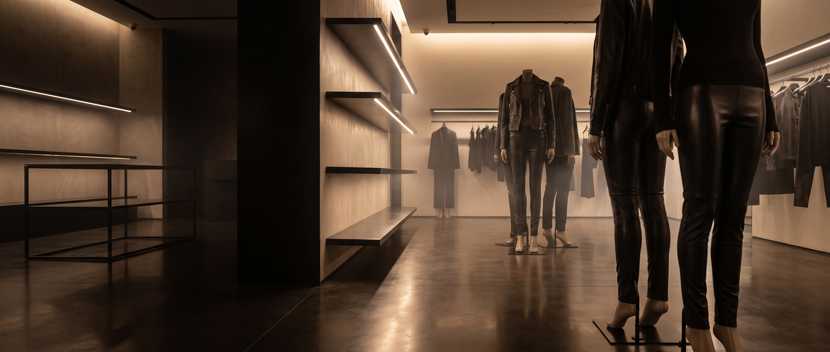 SNODIS 3D Showroom – dunkler Luxus-Store mit Kollektion